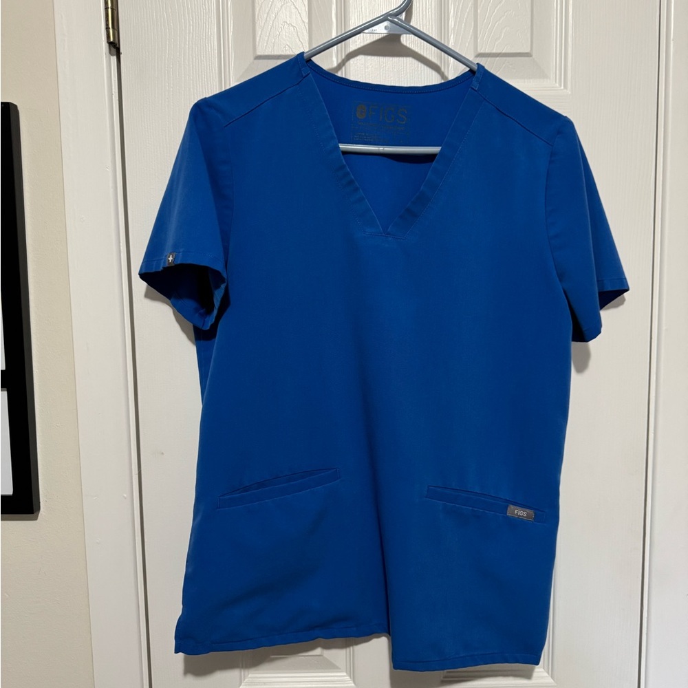 Royal blue. Figs scrub top